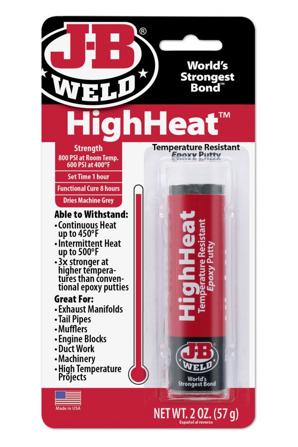 J-B Weld 8297 Grey High Heat Temperature Resistant Epoxy, 2 oz