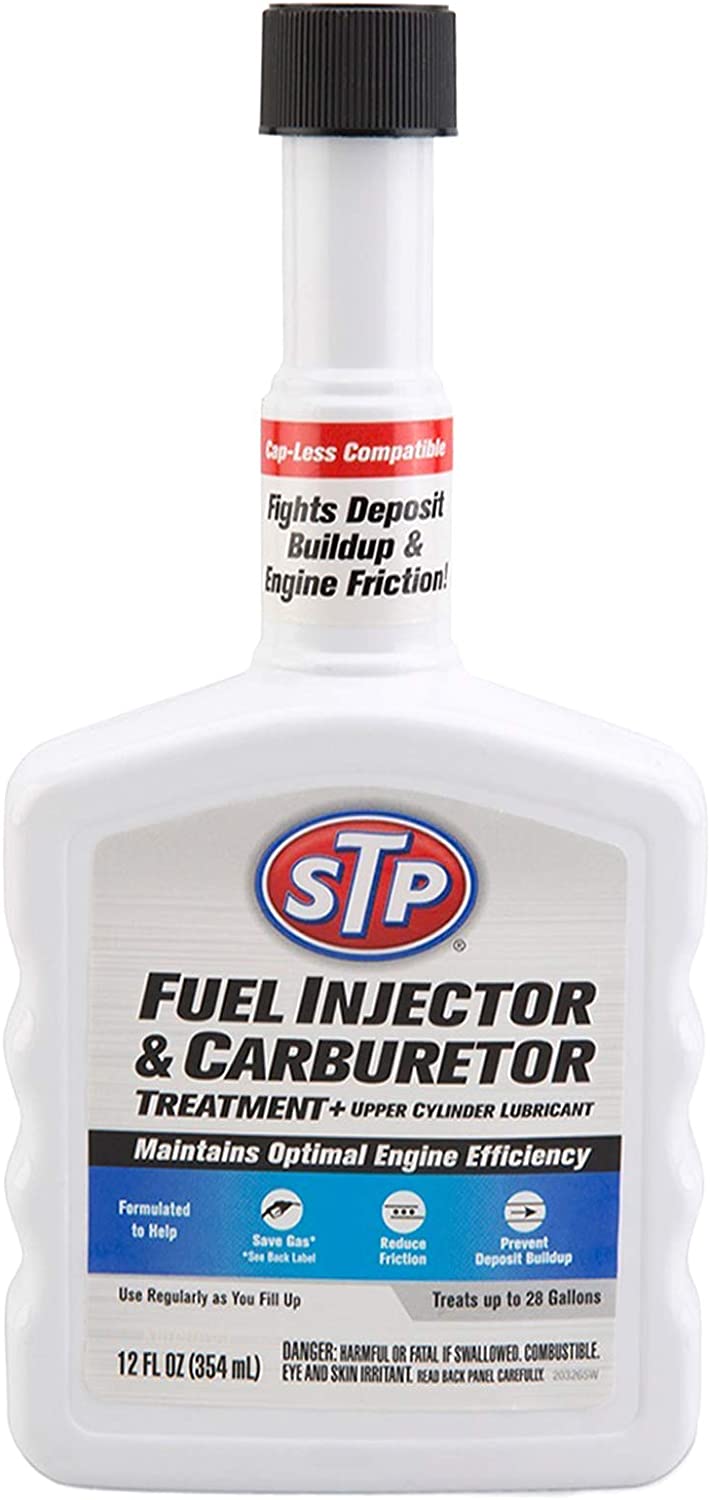STP 17041 Fuel Injector and Carburetor Cleaner, Prevents Hard starts, Lost acceleration and Rough Idling, Made in UK 354 ml