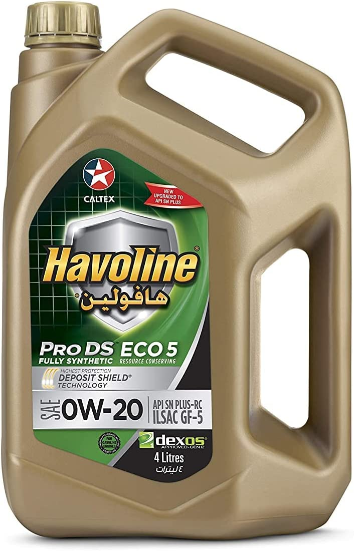 Gasoline Engine Oil Havoline Pro Ds Fully Synthetic Eco 5 Sae 0W-20, 4L