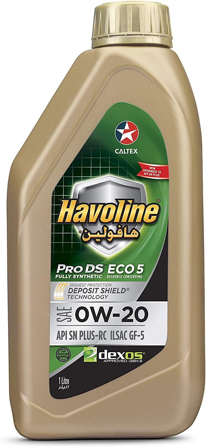 Gasoline Engine Oil Havoline Pro Ds Fully Synthetic Eco 5 Sae 0W-20, 1L